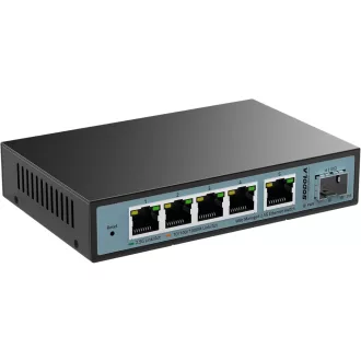   SODOLA Switch Ethernet Smart 2.5G cu 6 Porturi - 5x 2.5G RJ45 + 1x Port 10G SFP, Gestionabil, Suport VLAN/QoS/IGMP, Carcasă Metalică fără Ventilator