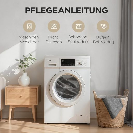 Joydeco Sötétítő Függöny Fülekkel - Szürke Len Hatású Hőszigetelő Függönypár Hátoldali Bevonattal - Zajcsökkentő Blackout Függöny Nappaliba,