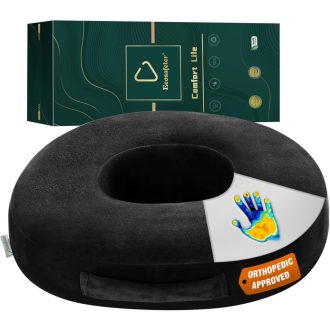   Ecosafeter Fánk Alakú Coccyx Párna Irodai Székhez Terhesség és Sciatica Fájdalomra