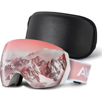   Ochelari de schi CARFIA pentru purtătorii de ochelari, protecție UV400, anti-ceață, snowboard