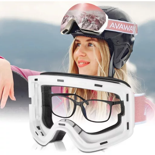 CARFIA Síszemüveg Szemüvegeseknek UV400 Védelem Páramentesítő Snowboard