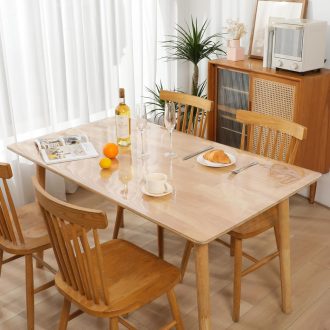   TIEHAN Átlátszó PVC Asztalterítő Védőfólia 140x50 cm - Vízálló, Olajálló, Lemosható Asztali Védőborítás 2 mm Vastag Kristálytiszta Fólia