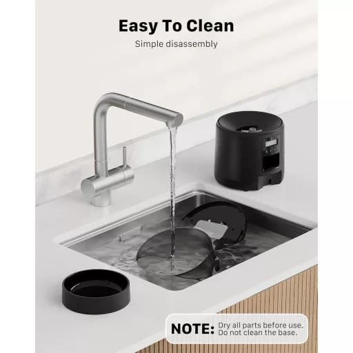 BEMOONY Automata Kisállat Etető - 3L Kapacitás, 1-6 Adagolás Naponta, 10mp Hangfelvétel Funkcióval - Macska és Kistestű Kutya Etetőtál Időzí