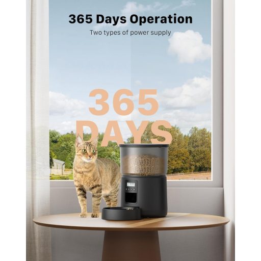 BEMOONY Hrănitor Automat pentru Animale de Companie - Capacitate 3L, 1-6 Porții pe Zi, Funcție de Înregistrare Vocală 10 secunde - Bol de Hrănire Temporizat pentru Pisici și Câini de Talie Mică