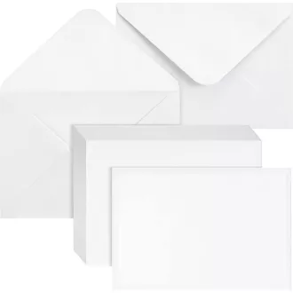   PALUDO 100 db Kraft Papír Boríték 130 g/m² 13,5x18,5 cm Fehér Ragasztós