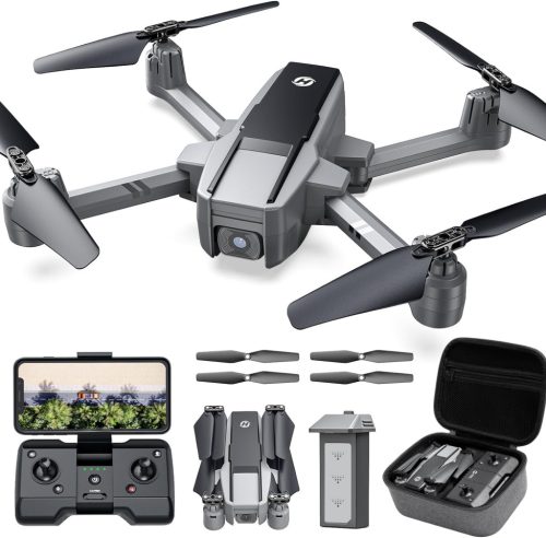 Dronă GPS Holy Stone HS440D cu cameră 4K pentru începători, timp de zbor 20 de minute, cu funcție de urmărire, întoarcere automată, transmisie FPV 5G, pliabilă.