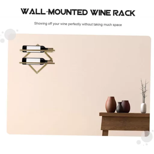 Zlatni zidni držač za čaše za vino, elegantan, 26,5 cm