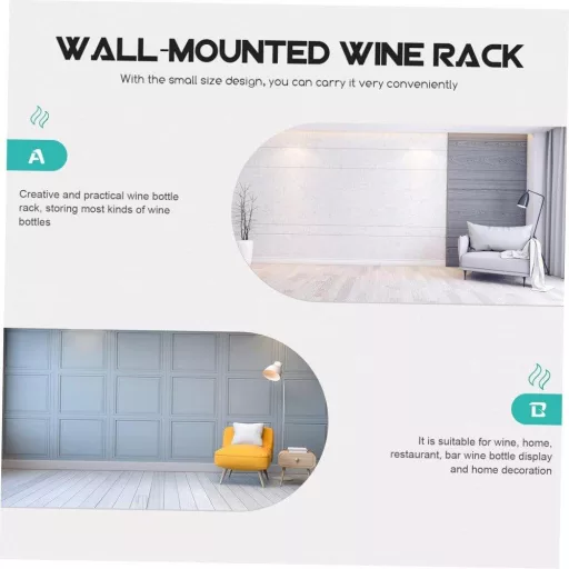 Zlatni zidni držač za čaše za vino, elegantan, 26,5 cm