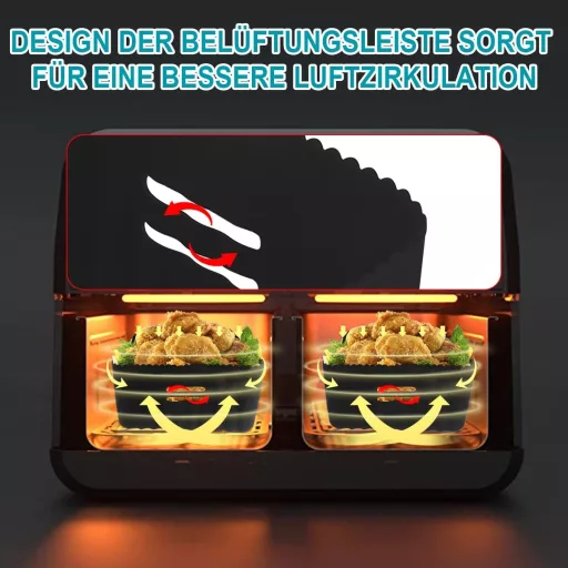 Set Accesorii Friteuză cu Aer Cald Moleath, 23 cm, Formă Silicon, Compatibil cu Ninja Foodi AF300EU AF400EU, Cecotec 9L Dual Zone