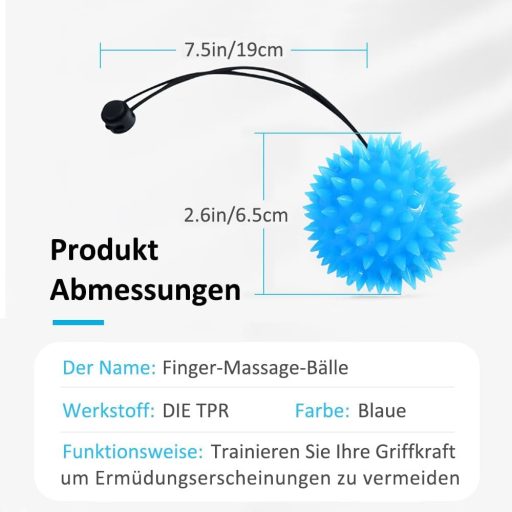 MISITU Kézerősítő Edzőlabda Szett - 2 db Kék Masszázslabda Kézterápiához, Ujjerősítő, Rehabilitációs Edzés, Stresszoldó Kézizom Erősítő