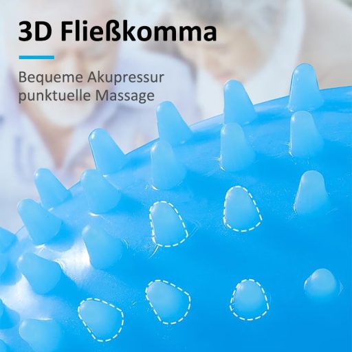 MISITU Kézerősítő Edzőlabda Szett - 2 db Kék Masszázslabda Kézterápiához, Ujjerősítő, Rehabilitációs Edzés, Stresszoldó Kézizom Erősítő