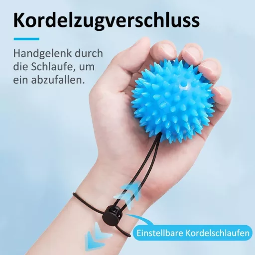 MISITU Set Bile de Exerciții pentru Întărirea Mâinilor - 2 buc. Bile de Masaj Albastre pentru Terapie Mână, Întăritor de Degete, Antrenament de Reabilitare, Antistres, Dispozitiv de Întărire a Mușchilor Mâinii