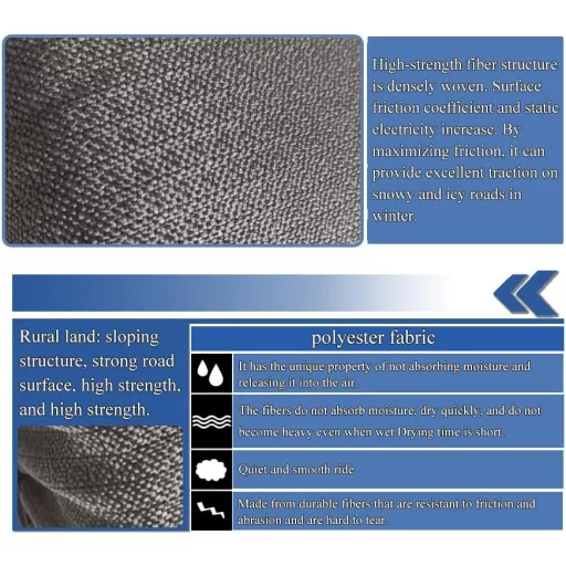 SAITUMA BL81 Textil Hólánc Autóhoz Mosható Gyors Szerelés