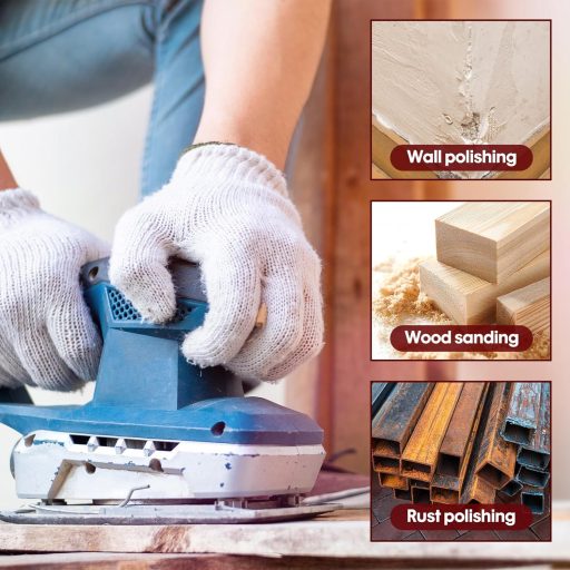 Set 120 coli de șmirghel Shall, 93x185 mm, 8 găuri, granulație mixtă