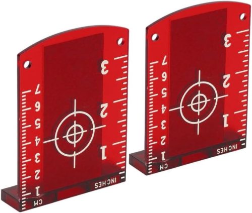 Set țintă magnetic Uadme - 2 buc. Plăci țintă laser din plastic ABS cu scară - Pentru îmbunătățirea vizibilității laserului de linie, laserului în cruce și a telemetrului laser