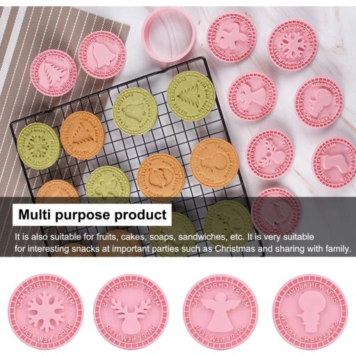 Set de 9 forme pentru biscuiți de Crăciun Sunshine smile - forme 3D pentru fursecuri, ștanțe pentru fondant, potrivite și pentru copii, se recomandă spălarea manuală.