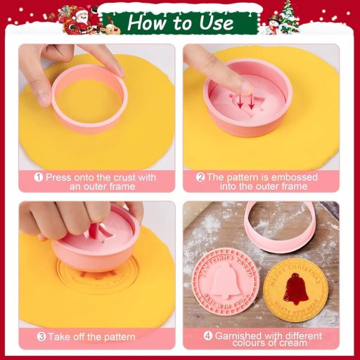 Set de 9 forme pentru biscuiți de Crăciun Sunshine smile - forme 3D pentru fursecuri, ștanțe pentru fondant, potrivite și pentru copii, se recomandă spălarea manuală.