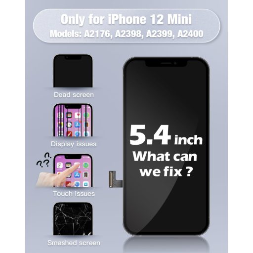 GULEEK LCD displej pre iPhone 12 Pro Max, náhradný, 6,5-palcový, čierny, dotyková obrazovka vopred zmontovaná so sklom a nástrojmi