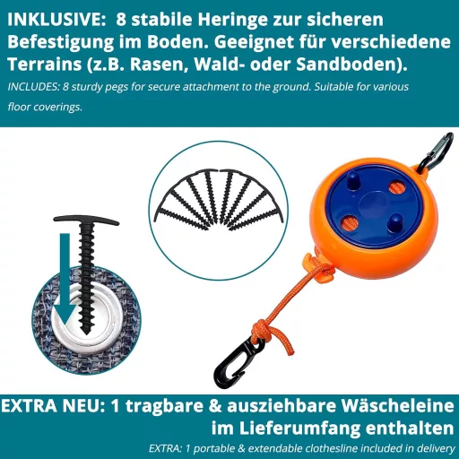 Covoraș de camping albastru-gri Valuents pentru cort și autorulotă, cu geantă de transport