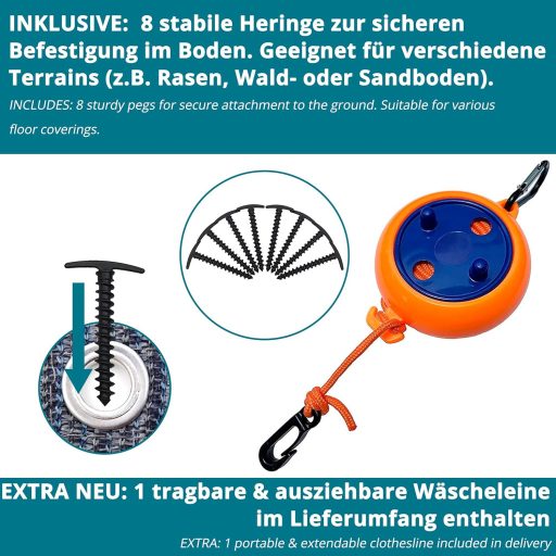 Valuents Kék-szürke Kemping Szőnyeg Sátor Lakóautó Terítő Hordtáskával