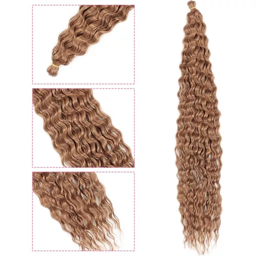 Dsoar 30 Inch Deep Twist Croșetate Păr 3 Pachete Ocean Wave Ondulat Extensii Păr Sintetic Femei