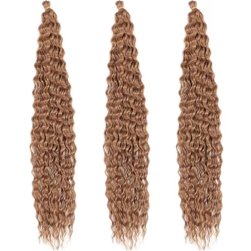 Dsoar 30 Inch Deep Twist Croșetate Păr 3 Pachete Ocean Wave Ondulat Extensii Păr Sintetic Femei