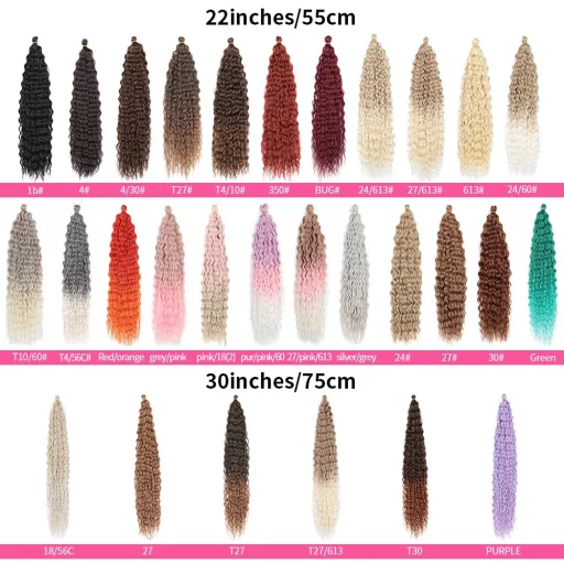 Dsoar 30 Inch Deep Twist Croșetate Păr 3 Pachete Ocean Wave Ondulat Extensii Păr Sintetic Femei
