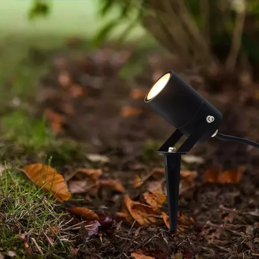 EBION vrtni reflektori u aluminijskom kućištu, IP65 vodootporna vanjska spot svjetiljka s GU10 grlom, 35W 240V za osvjetljavanje terasa i drveća, 2 kom.