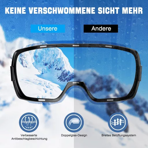 COOLOO Mágneses Síszemüveg OTG Anti-Fog UV Védelem Férfi Női