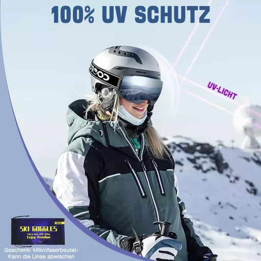 COOLOO Mágneses Síszemüveg OTG Anti-Fog UV Védelem Férfi Női