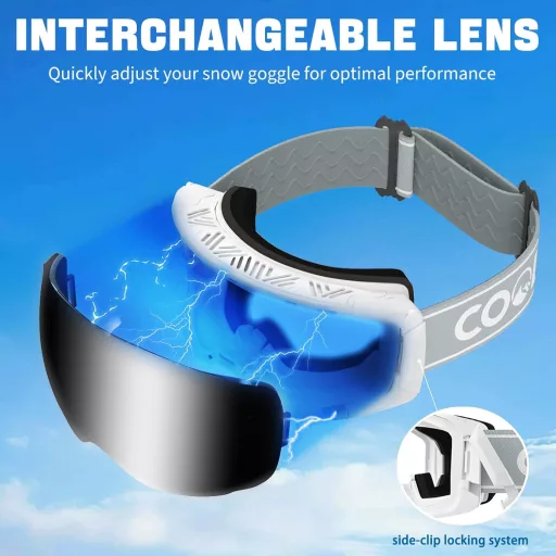 COOLOO Mágneses Síszemüveg OTG Anti-Fog UV Védelem Férfi Női