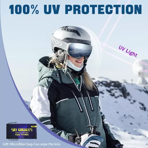 COOLOO Mágneses Síszemüveg OTG Anti-Fog UV Védelem Férfi Női