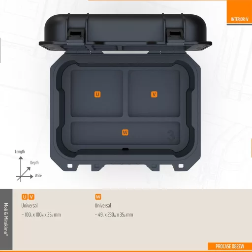 Moë & Mirakime Husă Universală Reglabilă cu Inserție - Geantă Profesională Neagră, Portabilă, pentru Instrumente și Accesorii