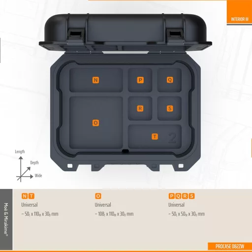 Moë & Mirakime Husă Universală Reglabilă cu Inserție - Geantă Profesională Neagră, Portabilă, pentru Instrumente și Accesorii