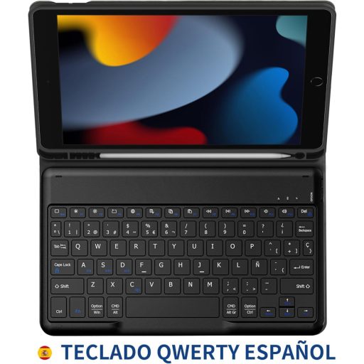 EasyAcc iPad 10.2 hüvely billentyűzettel 9./8./7. generáció fekete