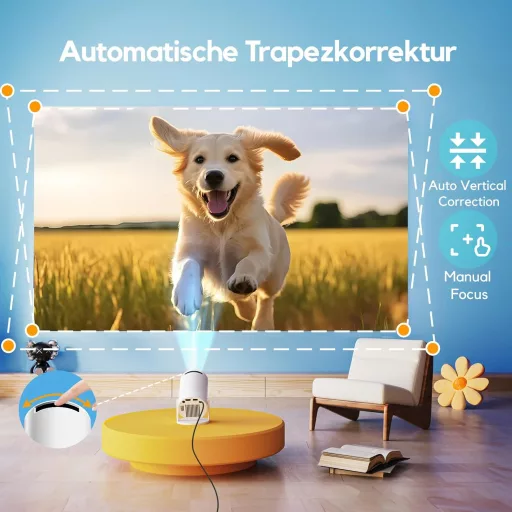 AKIYO O2 Mini Projektor 1080P Android 11 WiFi 6 Bluetooth 5.2 Otthoni Vetítő