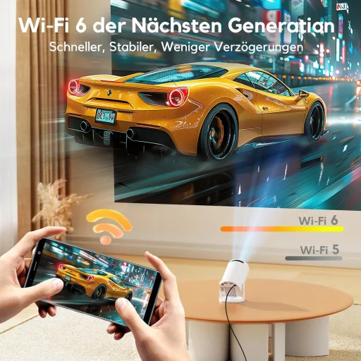 Mini projektor AKIYO O2 1080P, Android 11, WiFi 6, Bluetooth 5.2, domáci projektor