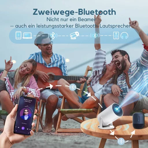 AKIYO O2 Mini Projektor 1080P Android 11 WiFi 6 Bluetooth 5.2 Kućni Projektor