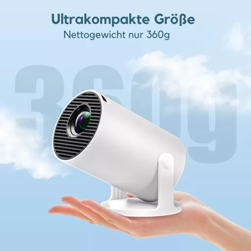 Mini projektor AKIYO O2 1080P, Android 11, WiFi 6, Bluetooth 5.2, domáci projektor