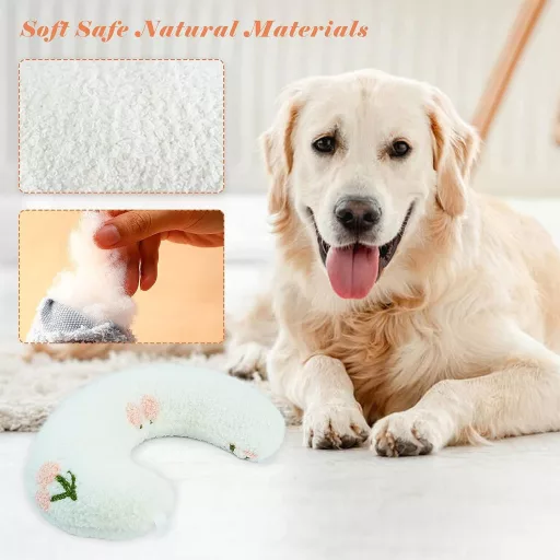 DENTRUN bijeli plišani jastuk-igračka za pse i mačke s mačjom metvicom