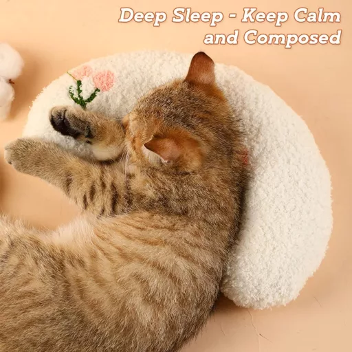 DENTRUN bijeli plišani jastuk-igračka za pse i mačke s mačjom metvicom