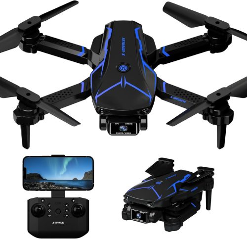FAKJANK X19 Mini Drone 720P HD s duálnou kamerou, WiFi FPV prenos obrazu naživo, skladací kvadrokoptéra pre deti, začiatočníkov, ovládanie gestami, O