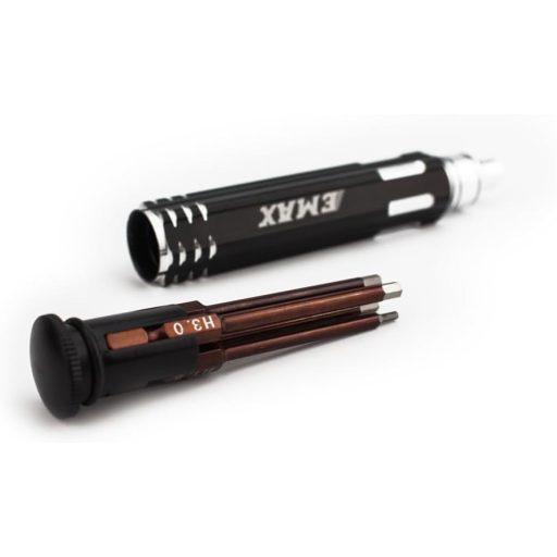 Tiny Hawk 4 az 1-ben hatszögletű csavarhúzó készlet 1,5-3,0 mm - RC modellekhez, drónokhoz, helikopterekhez - fém-gumi markolattal