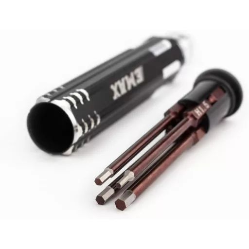 Tiny Hawk 4 az 1-ben hatszögletű csavarhúzó készlet 1,5-3,0 mm - RC modellekhez, drónokhoz, helikopterekhez - fém-gumi markolattal