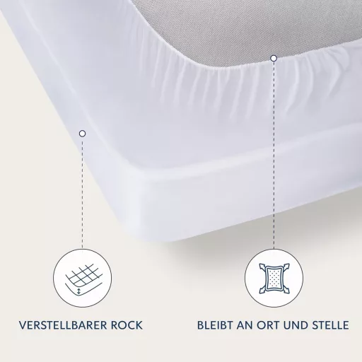 Dreamzie prošiveni štitnik za madrac 90x190 cm - Prozračna navlaka za madrac s gumicom za visine do 40 cm - Poliester s Oeko-Tex certifikatom