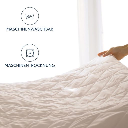 Protecție saltea matlasată Dreamzie 90x190 cm - Husă de saltea respirabilă, cu elastic, pentru înălțimi de până la 40 cm - Poliester cu certificare Oeko-Tex