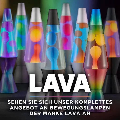 LAVA Lávlámpa 2125 Sárga Viasz Lila Folyadék Ezüst Talp 37cm Mozgólámpa - Yellow/Purple