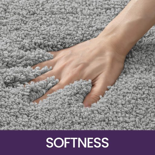 DEXI Csúszásmentes Fürdőszobai Szőnyeg 40x60 cm, Puha Mikroszálas Fürdőszobai Szőnyeg Világosszürke