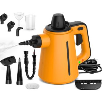   AUIFFER Gőztisztító 1300W 10 Tartozékkal Padló Bútor Autó Tisztításhoz