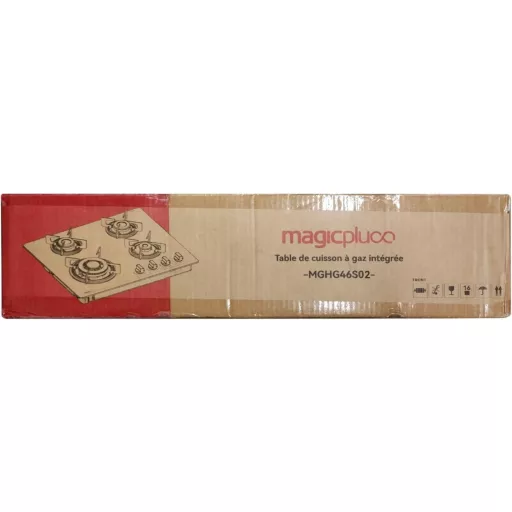 Magicplux 4 égős beépíthető gázfőzőlap 60 cm, városi és palackos gáz, 7800W